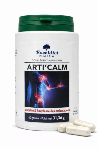 Arthrose et Fonctionnement Articulaire | ARTICALM - Glucosamine Chondroïtine avec MSM et Vitamine C - 60 Gélules Made in France