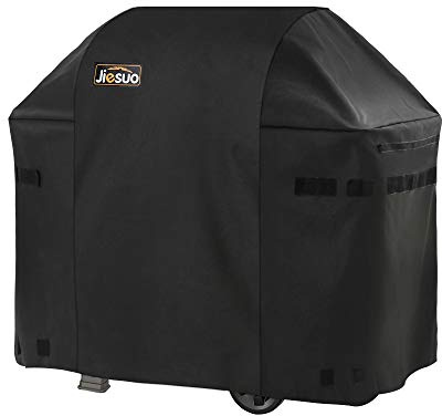 JIESUO Cubierta de Parrilla de Gas para Weber Spirit y Spirit II 210: Resistente al Agua, 48 Pulgadas, 2 quemadores, Resistente a la Intemperie, antidesgarros, para Barbacoa al Aire Libre