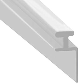 Soft White Flexible Rubber T Shower Seal | for Bi Folding Doors & Shower Screens | Fits Into 5mm Channel | BIF050 (1 Metre)