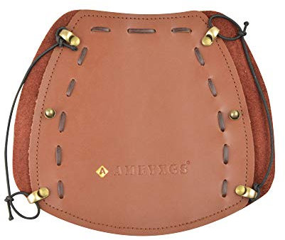 MILAEM Tiro con Arco Protectores de Brazos Guardabrazos de Cuero Antebrazo Protector Equipo de protección Arco Accesorio (Marrón)