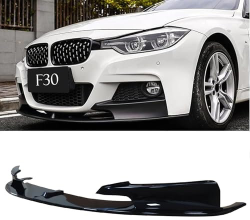 GSRECY Front Splitter Bumper Chin Lip Spoiler Compatible with BMW 3 Series 2012-2018 F30 F31 M Sport M-Tech, Gloss Black