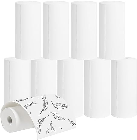 10 rollos de papel de impresión térmica de KozyOne, 57 x 25 mm, sin tinta, papel de impresión blanco y negro para mini impresora térmica, caja registradora, recibo POS y más