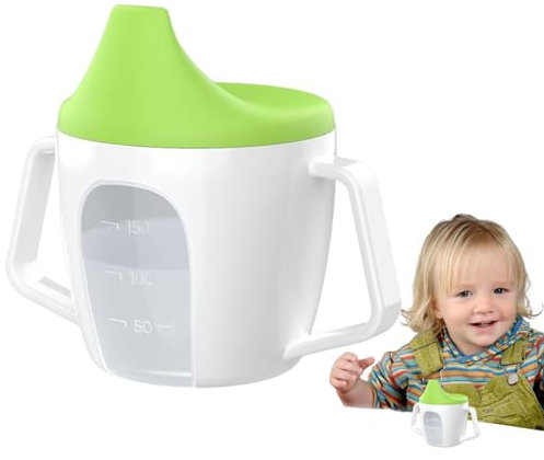 Schnabeltasse – Babybecher mit 52 g Gewicht, Baby-Trainingstrinkflasche, auslaufsicherer Trainerbecher | Schnabeltasse für Kinder mit rutschfesten Griffen, leicht zu greifende Babytasse für Kleinkinde