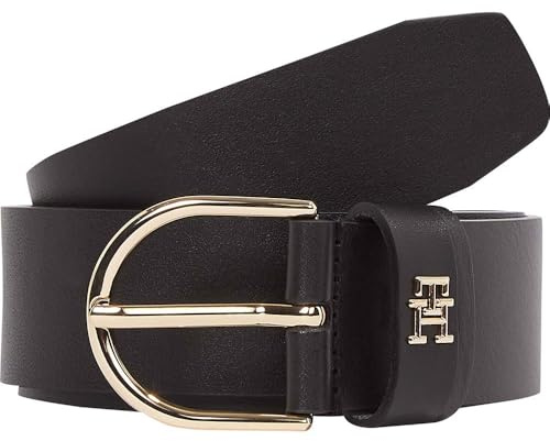 Tommy Hilfiger Damen Gürtel Essential Effortless 3,5 cm mit Dornschließe, Schwarz (Black), 75 cm