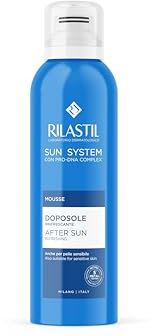 Rilastil Sun System, Mousse Doposole Rinfrescante Per Pelle Sensibile con Pantenolo, Aloe ed estratto di Calendula, 200 ml