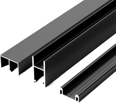 Glass Sliding Door Track System for Smooth Operation, Ideal for Display Cabinets and Bookcases