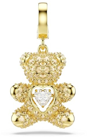 Swarovski Charm Idyllia, Taglio misto, Orsetto, Placcato color oro