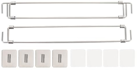 Spacnana 2 Set RV-kylskåpsstabilisatorstänger 12,44in-22,63inch Justerbara Rostfria Spännstänger för Resesläp