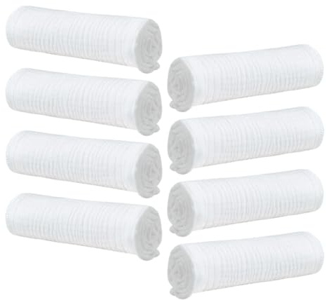 GARVALON Pañales Reutilizables de Algodón 100% para Recién Nacido Doble Capa Suave 43X45 CM 8 Piezas Lavables Toallitas Absorbentes para Bebés Cierre Seguro Adecuado para