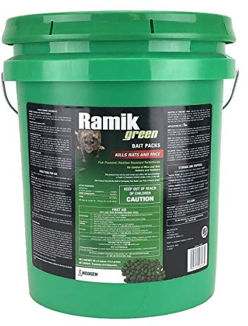 Neogen Rodenticide Ramik Green Rat and Mouse Bait 60 Pack Pail, 15 lb