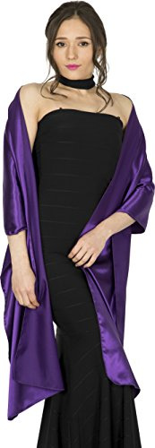 BlackButterfly Stola Donna Raso Cerimonia | Effetto Lucido, 48 x 241 cm, Matrimonio e Damigella, Ballo di Fine Anno, Leggera, Taglia Unica