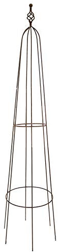 RUDDINGS WOOD 172cm Heavy Duty Natural Rust Metal Reeth Garden Obelisk Climbing Rose Plant Support Frame