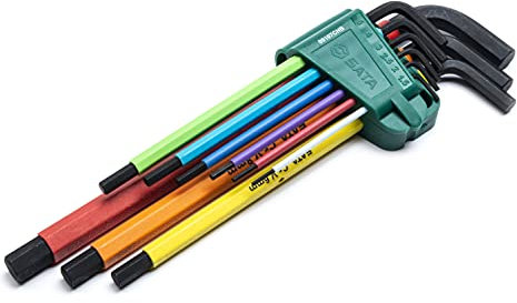 SATA 9-teiliges Sechskantschlüssel-Set, farbig, ST09107CHBSJ