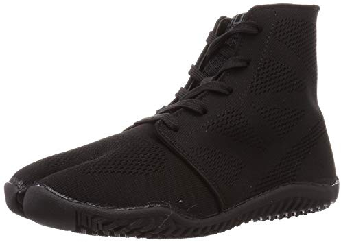 Marugo Tabi Action Shoes Split Toe Breathable Sneakers Sports Jog II (11.5 Wide Women / 10 Medium Men, Black)