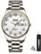 BOSCK Herren Analoguhr, wasserdichte Mode Armbanduhr aus Edelstahl für Herren, Auto Date und Day Watch