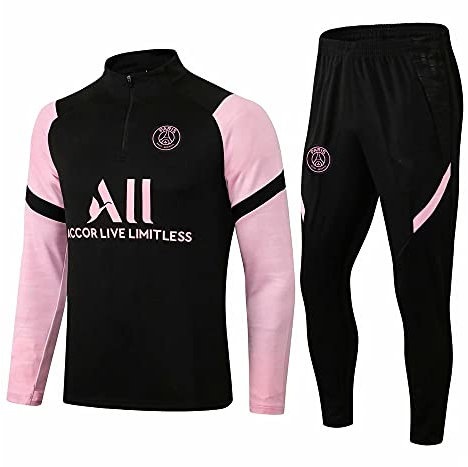 WDDWYHLL - Tuta da calcio, da uomo/ragazzo, a maniche lunghe, abbigliamento sportivo, traspirante, per fitness, corsa, jogging, Colore: rosa., S