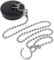 Smith’s® (44.5mm-45mm) Black Plug & Chain - Bathtub, Bathroom, & Kitchen Sink Plug | 48cm Strong Stainless Steel Ball Chain With S-Hooks | Comes Pre-Assembled