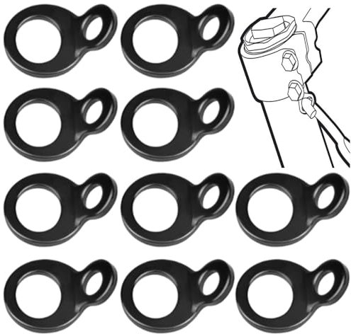 Loopunk Ancoraggi di Ancoraggio con Viti, Anello di Ancoraggio con O-Ring di per Il Montaggio in Garage, rimorchio, Camion, Officina, Carrello da Golf 10 Pezzi