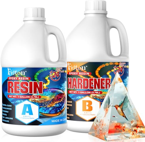 Epoxy Resin Kit - 2 Gallon Craft Resin Kits for Beginners & Professionals, No Bubble Self - Leveling for River Table, Wood, Floor, Trays, Clock, Coaster