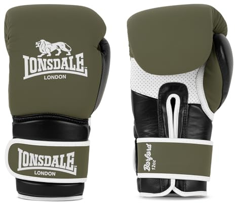 Lonsdale Boxhandschuhe aus Leder Barford Olive/Black/White 16 oz