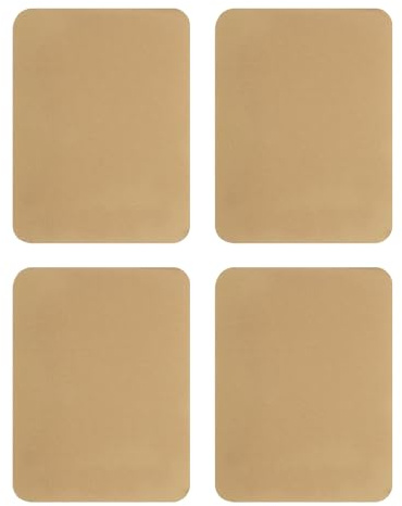 QUARKZMAN Parches de Hierro para Reparación Ropa 125x95mm Marrón Claro 4uds | Parche de Reparación de Tela de Algodón Pantalones Bolsos