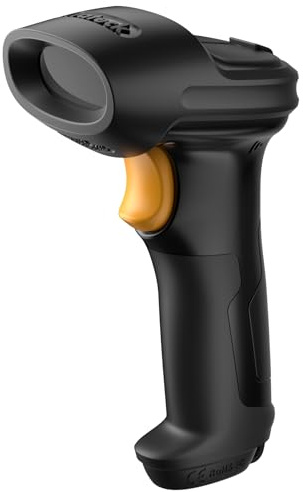 Inateck Barcode Scanner 2D Bluetooth, Kabellose QR Code Scanner, Wireless Handscanner mit AI APP & SDK, 1 Ladung 180 Tage Standby, Automatisches schnelles und präzises Scannen, Schwarz, BCST-72