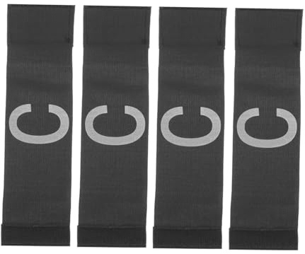 BESPORTBLE 4 pièces Brassard Foot Professionnel Résistant à Usure pour Capitaine de Football Bandeaux Pratiques pour Équipe Adulte Confortable Noir
