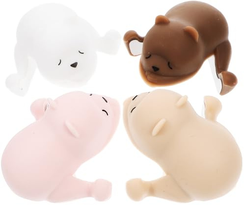 BESPORTBLE 4 Piezas Protector de Esquinas para Bebés de Silicona Suave Forma de Animales Protector de Bordes Infantil Anticolisión para Mesas y Muebles Seguridad para Fácil Instalación y