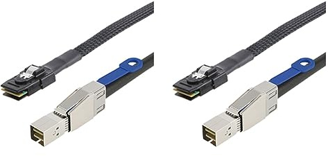 Tacdas 2X Cable Adaptador Mini SAS HD Una Mini SAS 36PIN SFF-8644 Una SFF-8087 Cable de Disco Duro para Servidor 12Gbps 3,33 Pies / 1M