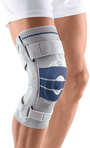 BAUERFEIND GenuTrain Right S Kniebandage, Titan, 4 Stück