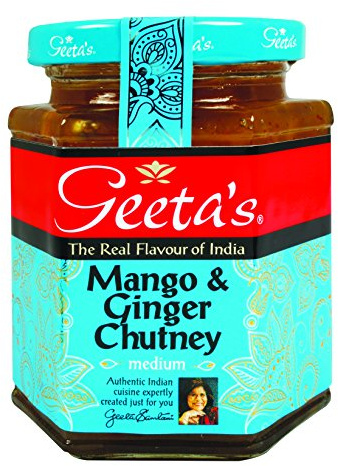Geeta's Mango and Ginger Chutney, Medium, 320 g (Pack of 6)