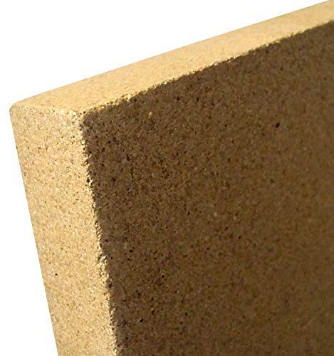 V1-30 - Vermiculite Platte - Schamotte Ersatz für Kaminöfen - Stärke: 30 mm - Maße: 400 x 300 mm