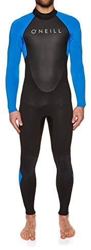 O'Neill Herren Reactor-2 3/2mm Back Zip Full Neoprenanzug, Black/Ocean, M