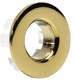 MroMax Cubierta de desbordamiento de lavabo de cobre, tapa de fregadero de cocina, forma hueca redonda, inserto en la cubierta del agujero, reemplazo para baño, recipiente, cocina, lavabo, fregadero,