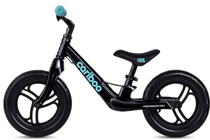 cariboo Magnesium Pro Laufrad ab 2 Jahre für Jungen & Mädchen Magnesiumrahmen Ultraleicht 12 Zoll Räder Bis zu 30 kg Sattel Höhenverstellbar Schnelle Montage