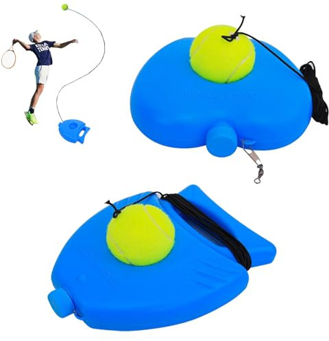 mengger Tennistrainer, 2Pcs Tennistrainer Gummiband Tennisball Trainer Tennis Baseboard mit Schnur Tennis Trainer Training Tool Training Übungsbälle