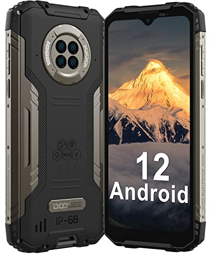 DOOGEE S96GT Rugged Smartphone [2023], 48MP Quadrupla Fotocamera Visione Notturna, 8GB+256GB, 6.22 Pollici HD+, 6350 mAh Grande Batteria, Telefono Indistruttibile Android 12, 4G Dual SIM, IP68/ IP69K