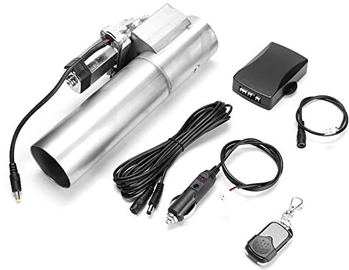 Downpipe di scarico elettrico da 2,5 pollici, valvola di scarico di controllo elettrico in acciaio inossidabile Ritaglio del tubo di scarico E Kit telecomando valvola tagliata