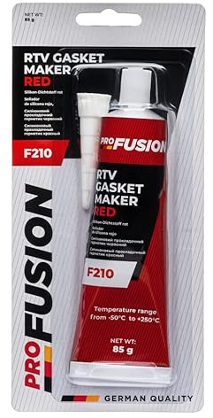 ProFusion Silicona de Juntas Motor - Sellador de Silicona para Automoción Industria - Alta Temperatura hasta 250° С - RTV F210 Silicone Gasket Maker - Color Rojo - Tubo 85g (1)