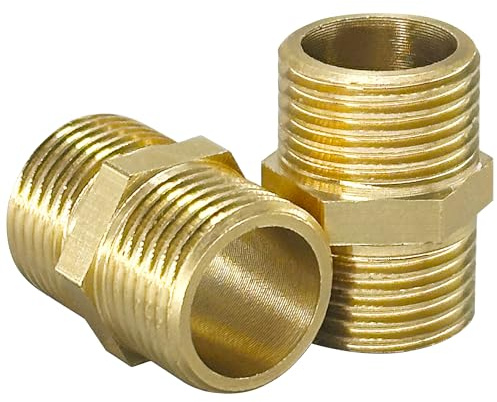 2 PCS 1/2 Male BSP Thread Brass Pipe Connector