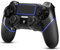 REKBOO Bluetooth Controller für P4, Gamepad Controller für P4/PRO/SLIM, P4 Controller mit doppelter Vibration, Audio, Sechs-Achsen-Gyroskop, Touchscreen, 600mah(Blau)