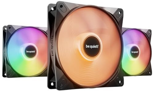 be quiet! Light Wings LX 120mm PWM high-speed Lüfter, Enthält 3 Lüfter, Beleuchteter Hub und mattierte Lüfterblätter, vielzählige Farben und Effekte, ARGB-Kabel mit Möglichkeit zur Reihenschaltung