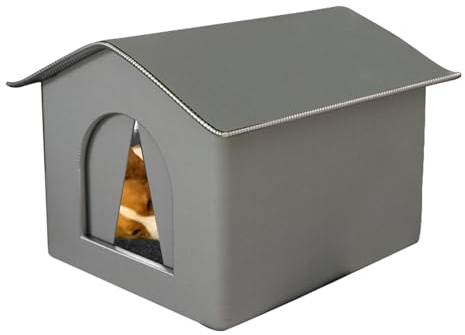 Niche d'extérieur pour chat – Abri résistant aux intempéries pour animaux de compagnie, maison isolée et confortable pour chat | Maison d'extérieur étanche pour chat, maison pliable pour animaux de co