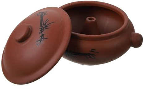 Ciieeo Ceramic Casserole Stew Pot 350ml Slow Cooker Lid Small Ceramic Soup Pot Home Cooking