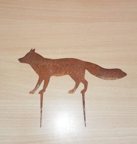 Generisch NEU !! Fuchs Roststecker mini ca. 21 cm breit aus Metall im angesagten Edelrost Weihnachtsdeko Gartenstecker Deko Weihnachten Adventsgesteck Nikolaus Advent Wald Jagd