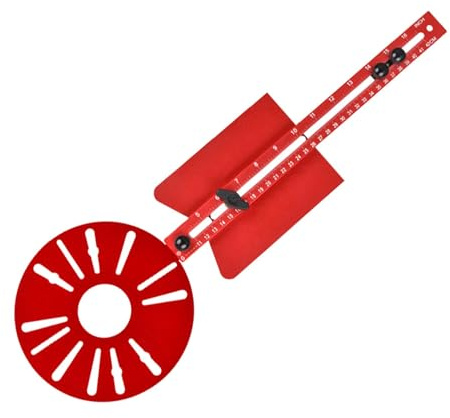 Calibro circolare per fresatura superiore del legno – Guida di fresatura regolabile, fresa circolare, fresa scanalata in lega di alluminio, dispositivo hardware multifunzionale e fresatrice