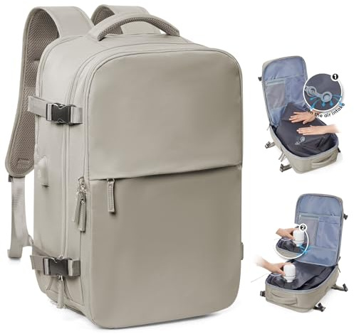 SZLX Mochila De Vacío Equipaje De Mano Mujeres, Mochila Airbag Con Sistema De Vacío Para Viajes, Ryanair Mochila De Viaje Tamaño Cabina Con Bomba Impermeable Maleta De Vacío Para Hombres