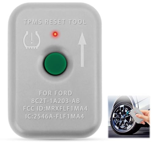 CVMGO TPMS Reset Sensor Tool Relearn Programming Training Tool Tire Pressure Monitor System Tire Pressure Monitor Sensor Reset Transmitter TPMS19 2020 Edition Compatible for Ford 8C2T-1A203 1PC White