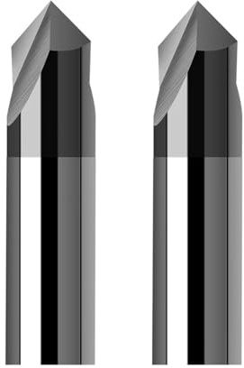 Karbidkammer End Mill, 60° 90° 120° Fasfräsning Hårdmetallpinnfräs 3-skärig fasfräs 1 st(8X50LX120R)