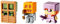 Minecraft Series 4 Mini Figs Alex w/Ench Armr Age 3+, Skltn w/Pmpkn Armr N Zomb at Door